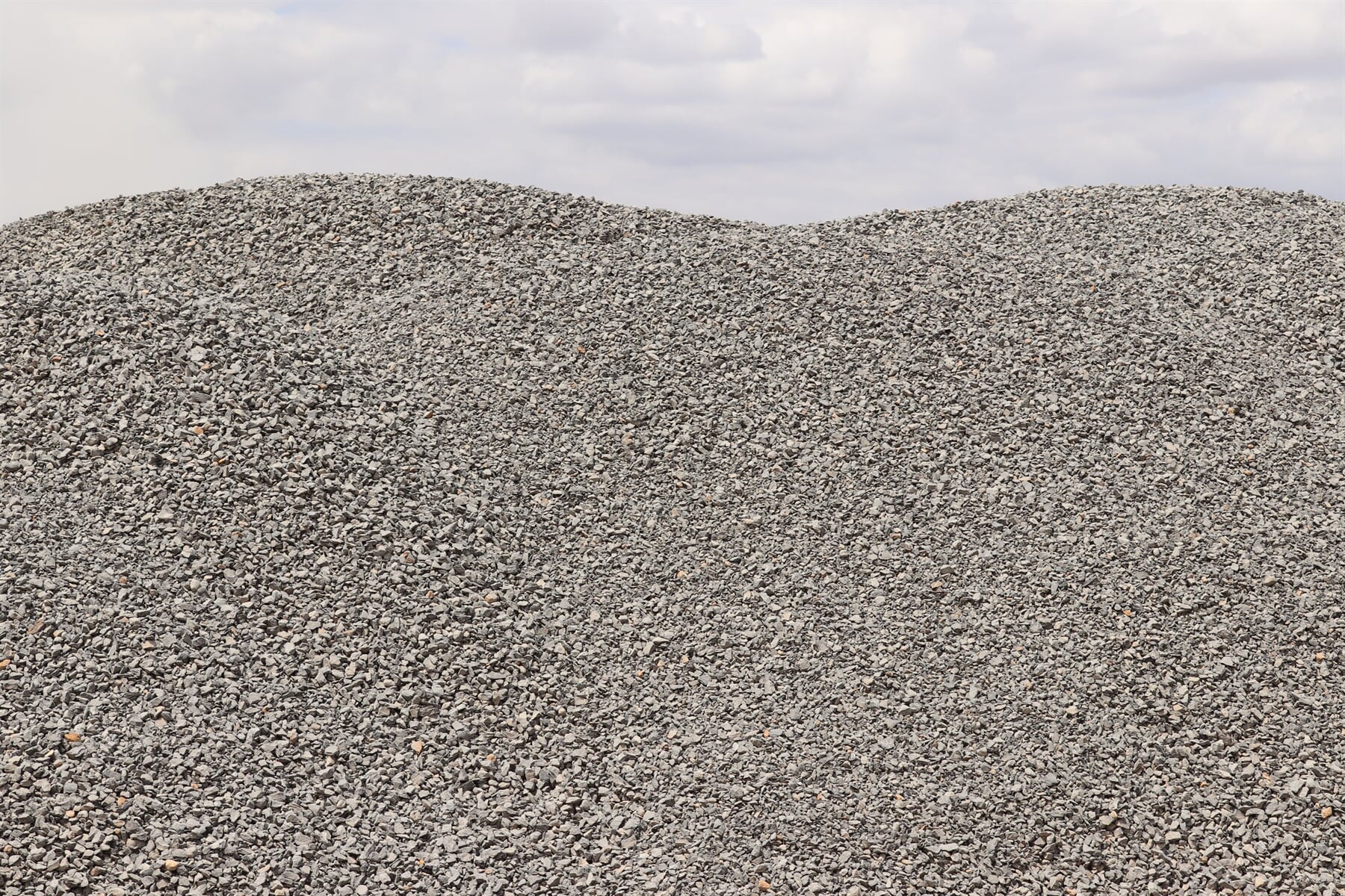 Close-up of a ballast stockpile